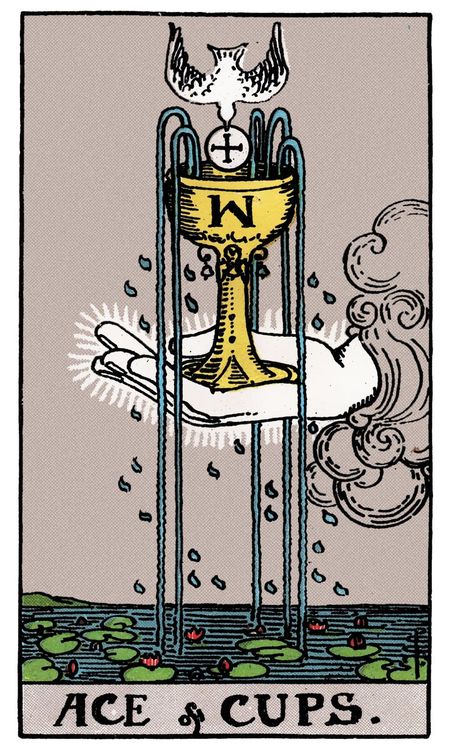 ไพ่ Ace of Cups (เอซ (1)แห่งถ้วย)