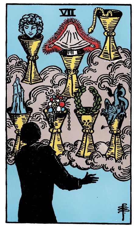 ไพ่ Seven of Cups (เจ็ด (7)แห่งถ้วย)