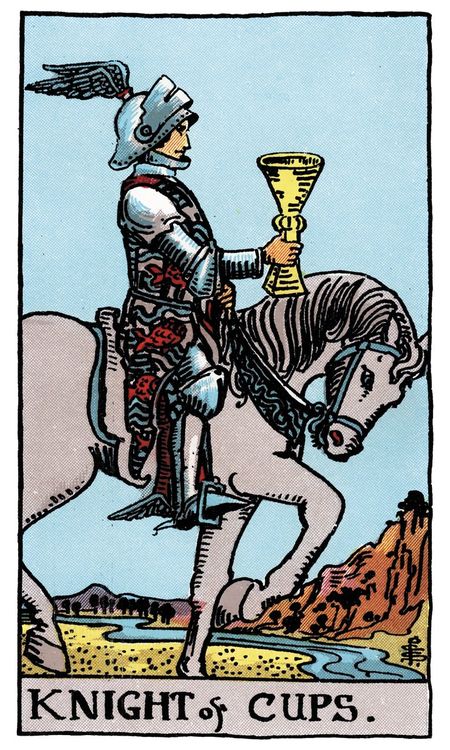 ไพ่ Knight of Cups (อัศวิน (Knight)แห่งถ้วย)