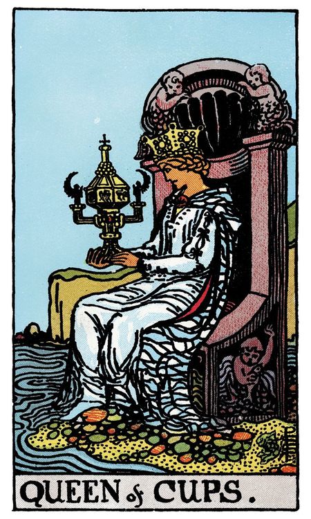 ไพ่ Queen of Cups (ราชินี (Queen)แห่งถ้วย)