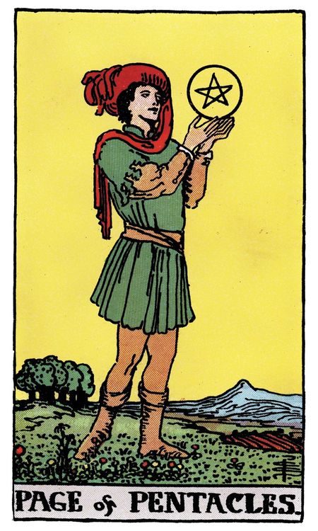 ไพ่ Page of Pentacles (มหาดเล็ก (Page)แห่งเหรียญ)