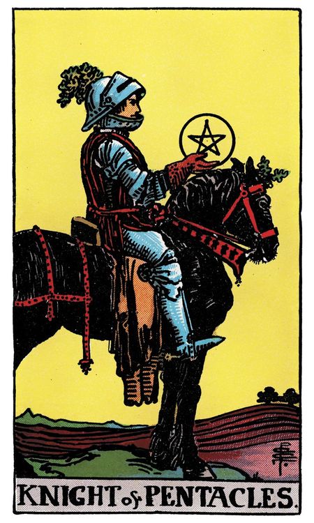 ไพ่ Knight of Pentacles (อัศวิน (Knight)แห่งเหรียญ)