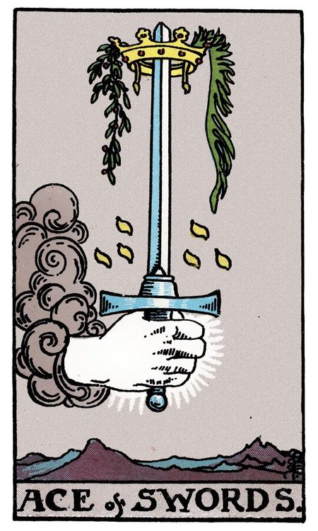 ไพ่ Ace of Swords (เอซ (1)แห่งดาบ)