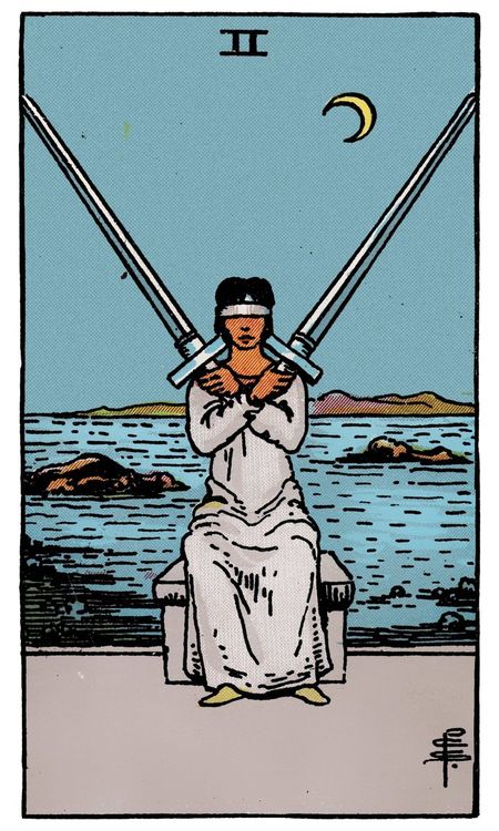 ไพ่ Two of Swords (สอง (2)แห่งดาบ)