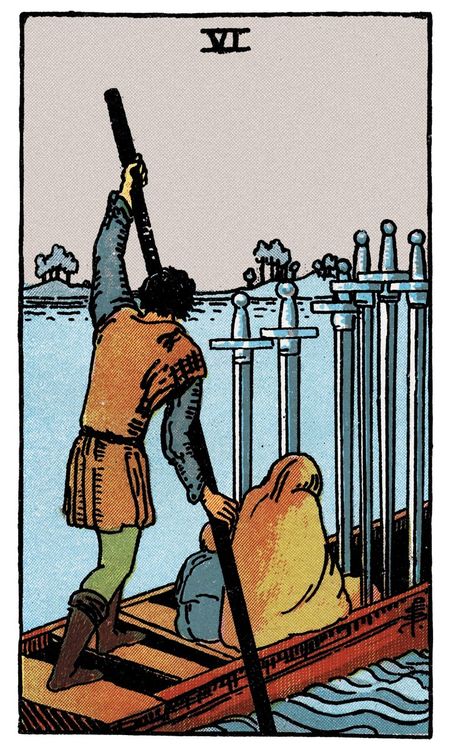 ไพ่ Six of Swords (หก (6)แห่งดาบ)