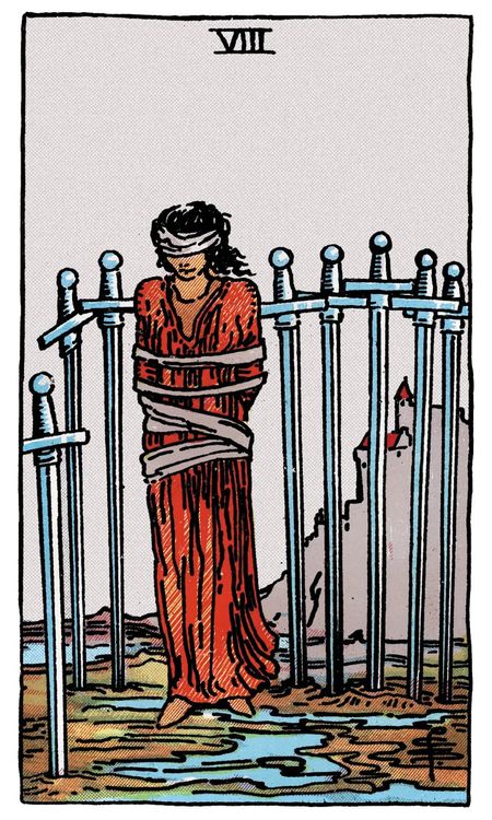 ไพ่ Eight of Swords (แปด (8)แห่งดาบ)