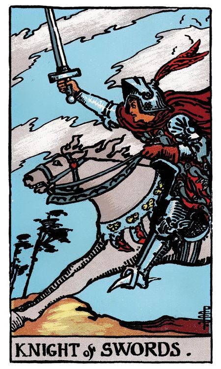 ไพ่ Knight of Swords (อัศวิน (Knight)แห่งดาบ)