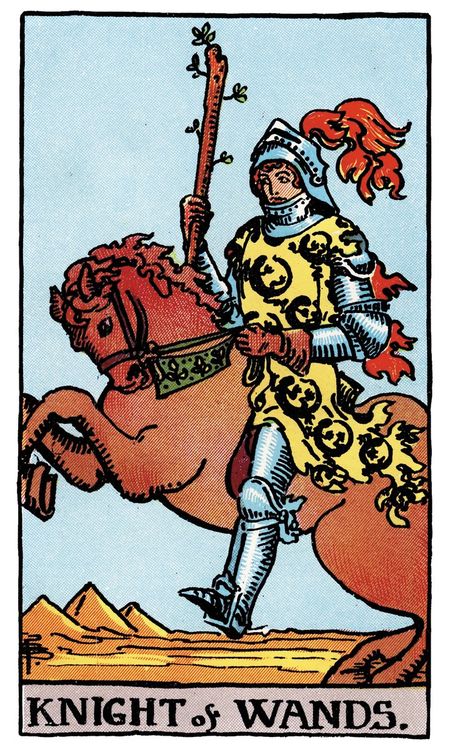 ไพ่ Knight of Wands (อัศวิน (Knight)แห่งไม้เท้า)